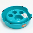 Миска для медленного кормления «Лапа», 800 мл, бирюзовая 5865054 7533290