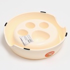 Миска для медленного кормления «Лапа», 800 мл, пластик, бежевая - Фото 4