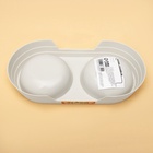 Миска двойная «Дуэт», 24×12.5×4.5 см, пластик, белая - Фото 2