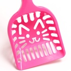 Совок фигурный «Кот», 28×10 см, с эргономичной ручкой, пластик, розовый - Фото 5