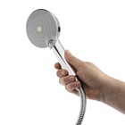 Набор для душа ZEIN H03, стойка с держателем, шланг 150 см, лейка 3 режима, хром - фото 805062004