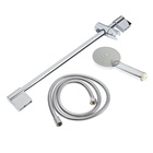 Набор для душа ZEIN H03, стойка с держателем, шланг 150 см, лейка 3 режима, хром - фото 808351047