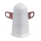 Угол наружный (внешний) для плинтуса «Деконика», с крепежом, 55 мм, цвет 001 белый - Фото 1