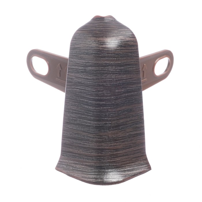 Угол наружный (внешний) «Деконика», с крепежом для плинтуса, 55 мм, 303 венге темный - Фото 1