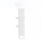 Соединитель для плинтуса «Деконика», 55 мм, цвет 001 белый - Фото 1