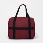 Сумка дорожная на молнии, 2 наружных кармана, держатель для чемодана, цвет бордовый - Фото 2