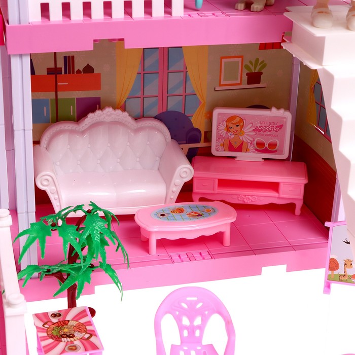Дом для кукол «Дом принцессы» с мебелью и аксессуарами - фото 1885478486