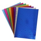 Картон цветной с голографической фактурой в виде золотого песка Calligrata, А4, 8 листов, 8 цветов - Фото 2