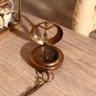 Компас с солнечными часами "Антик" латунь, на цепочке 5 см - фото 9589145