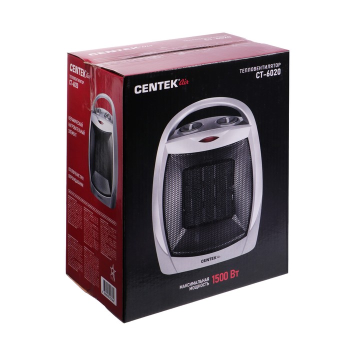 Тепловентилятор Centek CT-6020, керамический, 750/1500 Вт, обогрев/вентиляция, 15 м² - фото 18558470