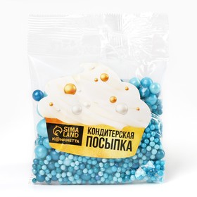 Кондитерская посыпка новогодняя для торта, мягкая, голубая, 50 г