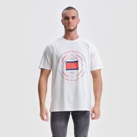 Футболка мужская, цвет молочный/принт МИКС, размер 50 (XL) 9157104