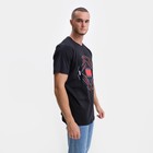 Футболка мужская, цвет чёрный/принт МИКС, размер 46 (M) - фото 21808234