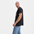 Футболка мужская, цвет чёрный/принт МИКС, размер 46 (M) - фото 21808236