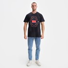 Футболка мужская, цвет чёрный/принт МИКС, размер 50 (XL) - фото 21808244