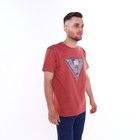 Футболка мужская, цвет кирпичный/принт МИКС, размер 2XL - фото 21808343