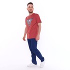 Футболка мужская, цвет кирпичный/принт МИКС, размер 2XL - фото 21808344