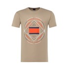 Футболка мужская, цвет хаки/принт МИКС, размер 50 (XL) - фото 21808435