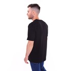 Футболка мужская, цвет чёрный/принт МИКС, размер L - фото 21808577