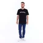 Футболка мужская, цвет чёрный/принт МИКС, размер XL 9177783