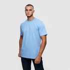 Футболка мужская, цвет голубой/принт МИКС, размер S - фото 21808681