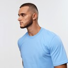 Футболка мужская, цвет голубой/принт МИКС, размер L - фото 21808700