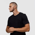 Футболка мужская, цвет чёрный/принт МИКС, размер M - фото 21808785