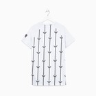 Футболка мужская, цвет белый/принт МИКС, размер М - фото 21809056