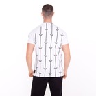 Футболка мужская, цвет белый/принт МИКС, размер L - фото 21809061