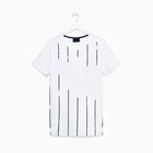 Футболка мужская, цвет белый/принт МИКС, размер L - фото 21809062