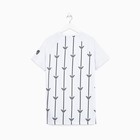 Футболка мужская, цвет белый/принт МИКС, размер L - фото 21809065