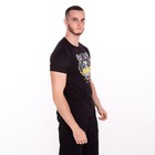 Футболка мужская, цвет чёрный/принт МИКС, размер L - фото 21809238