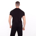 Футболка мужская, цвет чёрный/принт МИКС, размер L - фото 21809239