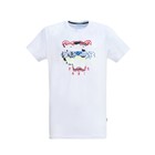 Футболка мужская, цвет белый/принт МИКС, размер L - фото 21809281