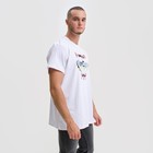 Футболка мужская, цвет белый/принт МИКС, размер 2XL - фото 21809296