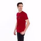 Футболка мужская, цвет красный/принт МИКС, размер XL - фото 21809360