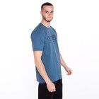 Футболка мужская, цвет синий/принт МИКС, размер М - фото 21809375