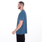 Футболка мужская, цвет синий/принт МИКС, размер XL - фото 21809392