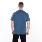 Футболка мужская, цвет синий/принт МИКС, размер 2XL - фото 21809398