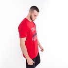 Футболка мужская, цвет красный, принт МИКС, размер XL - фото 21809488