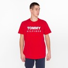 Футболка мужская, цвет красный, принт МИКС, размер L - фото 21809521