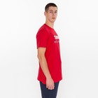 Футболка мужская, цвет красный, принт МИКС, размер L - фото 21809523