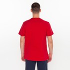 Футболка мужская, цвет красный, принт МИКС, размер L - фото 21809525