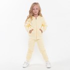 Костюм для девочки (толстовка, брюки), цвет жёлтый, рост 104 см (4) - фото 319092545