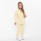 Костюм для девочки (толстовка, брюки), цвет жёлтый, рост 104 см (4) - фото 21809607