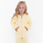 Костюм для девочки (толстовка, брюки), цвет жёлтый, рост 104 см (4) - фото 21809608