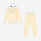 Костюм для девочки (толстовка, брюки), цвет жёлтый, рост 104 см (4) - фото 21809613