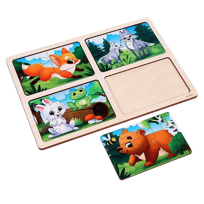 Пазлы «Лесные зверята» 57450