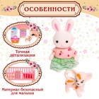 Набор игровой «Зайчики» с мебелью и аксессуарами - Фото 3
