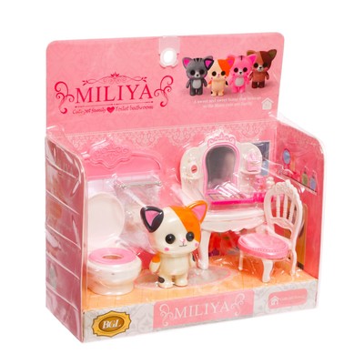 Набор игровой «Котик» с мебелью и аксессуарами, МИКС